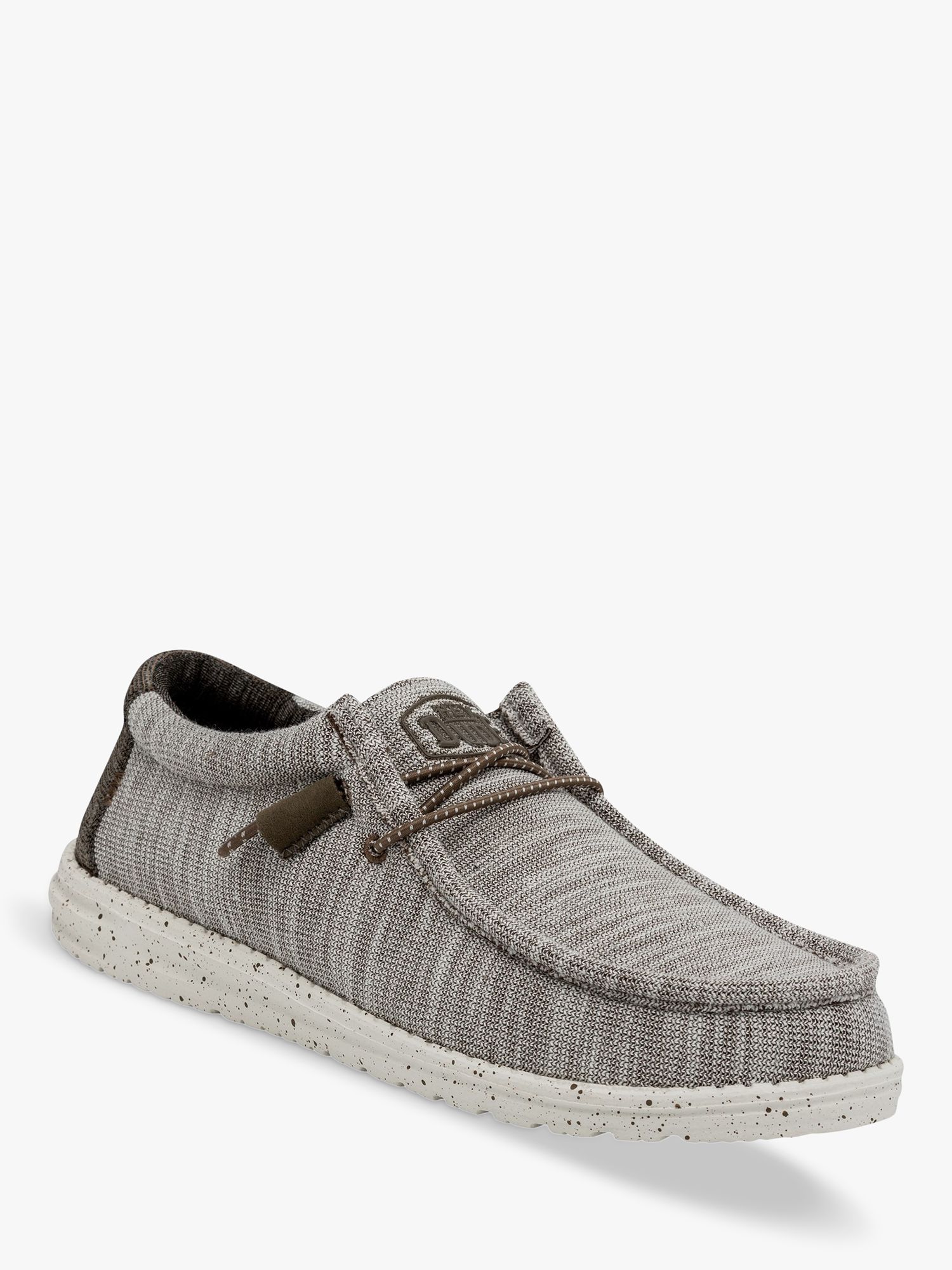 Hey Dude Wally Stretch Mix Moccasins, Grey at John Lewis & Partners