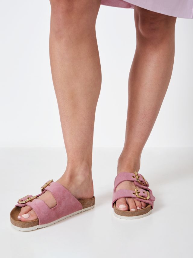 Crew Clothing Gemma Suede Sandals Rose Pink 3