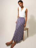 White Stuff Eco Vero Maxi Skirt, Purple/Multi