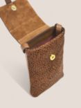 White Stuff Suede Phone Bag, Tan