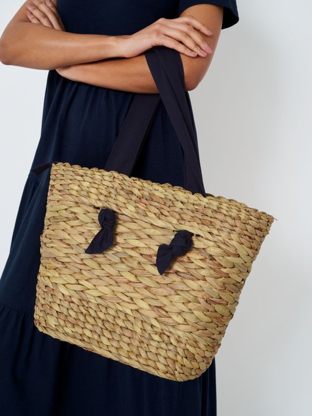 Crew Clothing Woven Straw Tote Bag Tan