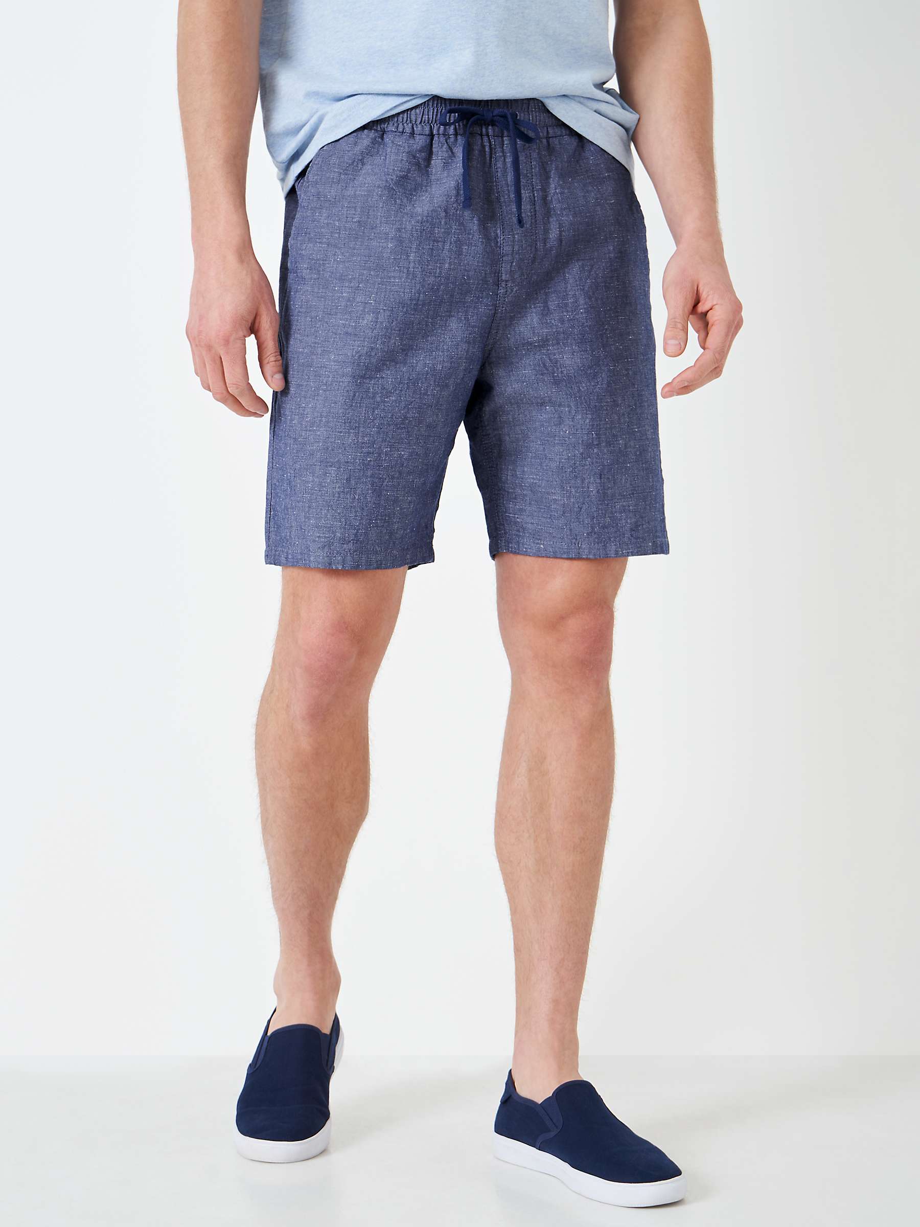 Buy Crew Clothing Linen Blend Deck Shorts Online at johnlewis.com