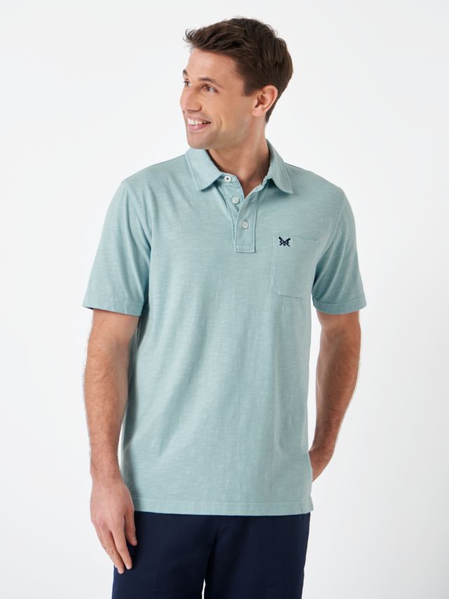 Crew Organic Cotton Light Clothing S Blue, Polo Shirt,
