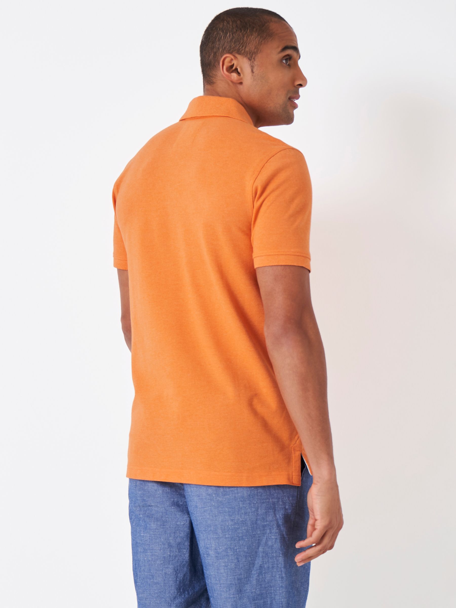 Crew Clothing Classic Pique Polo Shirt Mid Orange At John Lewis And Partners