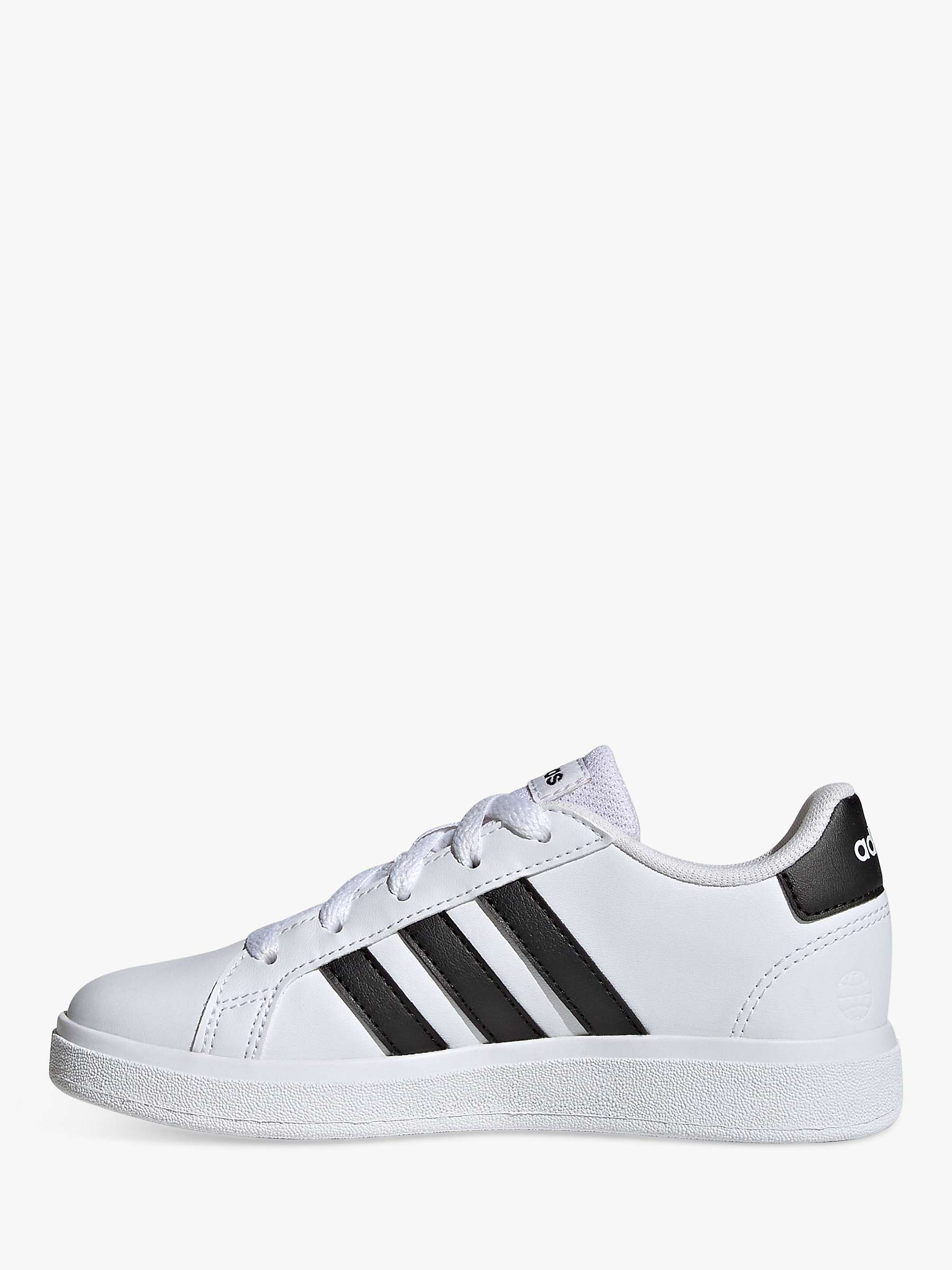 Buy adidas Kids' Grand Court 2.0 Trainers, White/Black Online at johnlewis.com