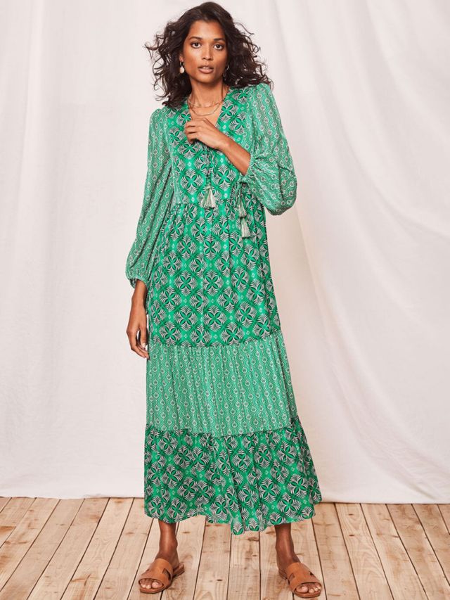 Mint Velvet Esme Maxi Dress, Green, XS