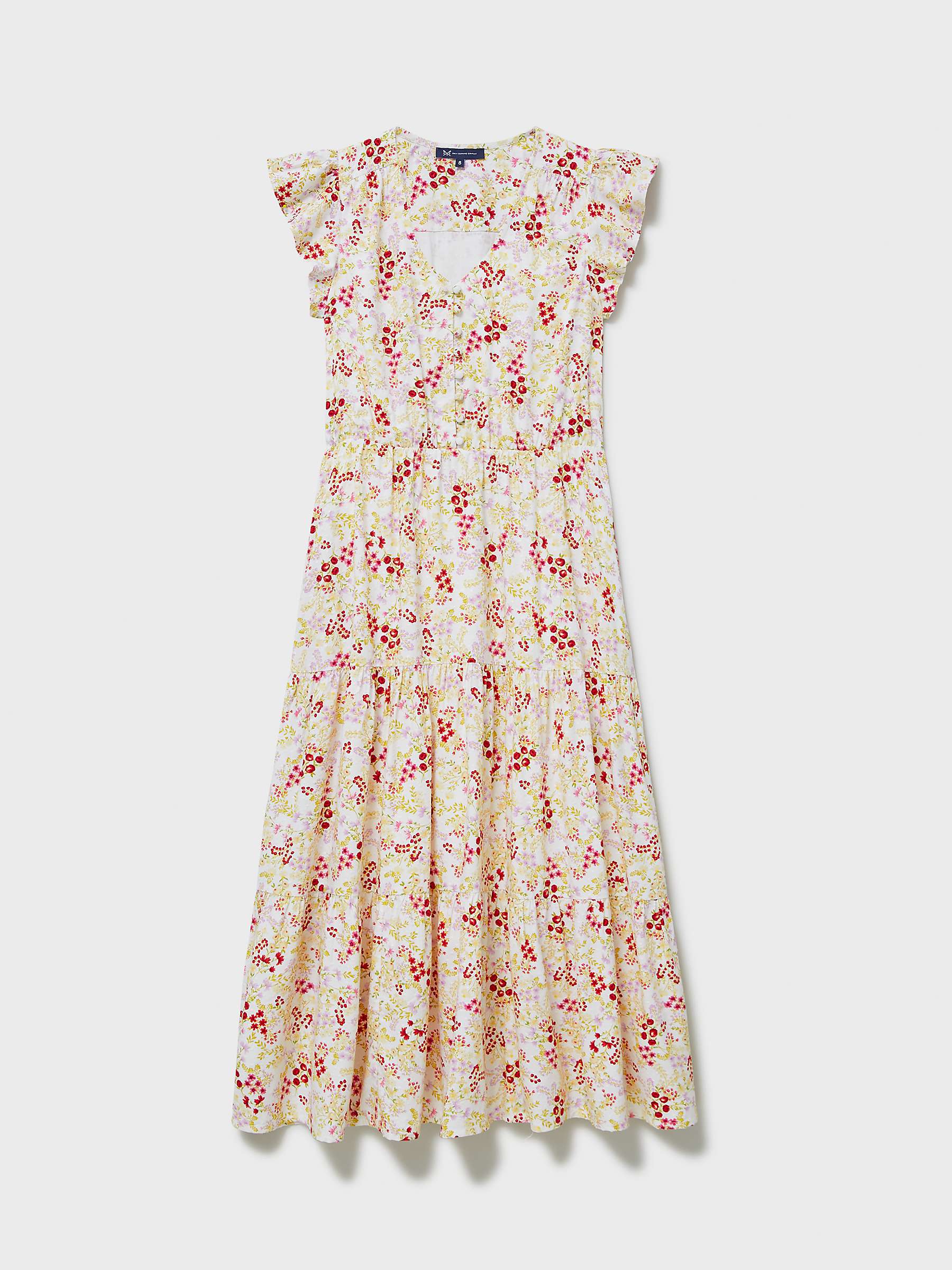 Buy Crew Clothing Lauren Midi Dress, Multi/White Online at johnlewis.com