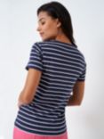 Crew Clothing Breton Stripe V-Neck T-Shirt