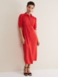 Phase Eight Cosette Shirt Midi Dress, Red