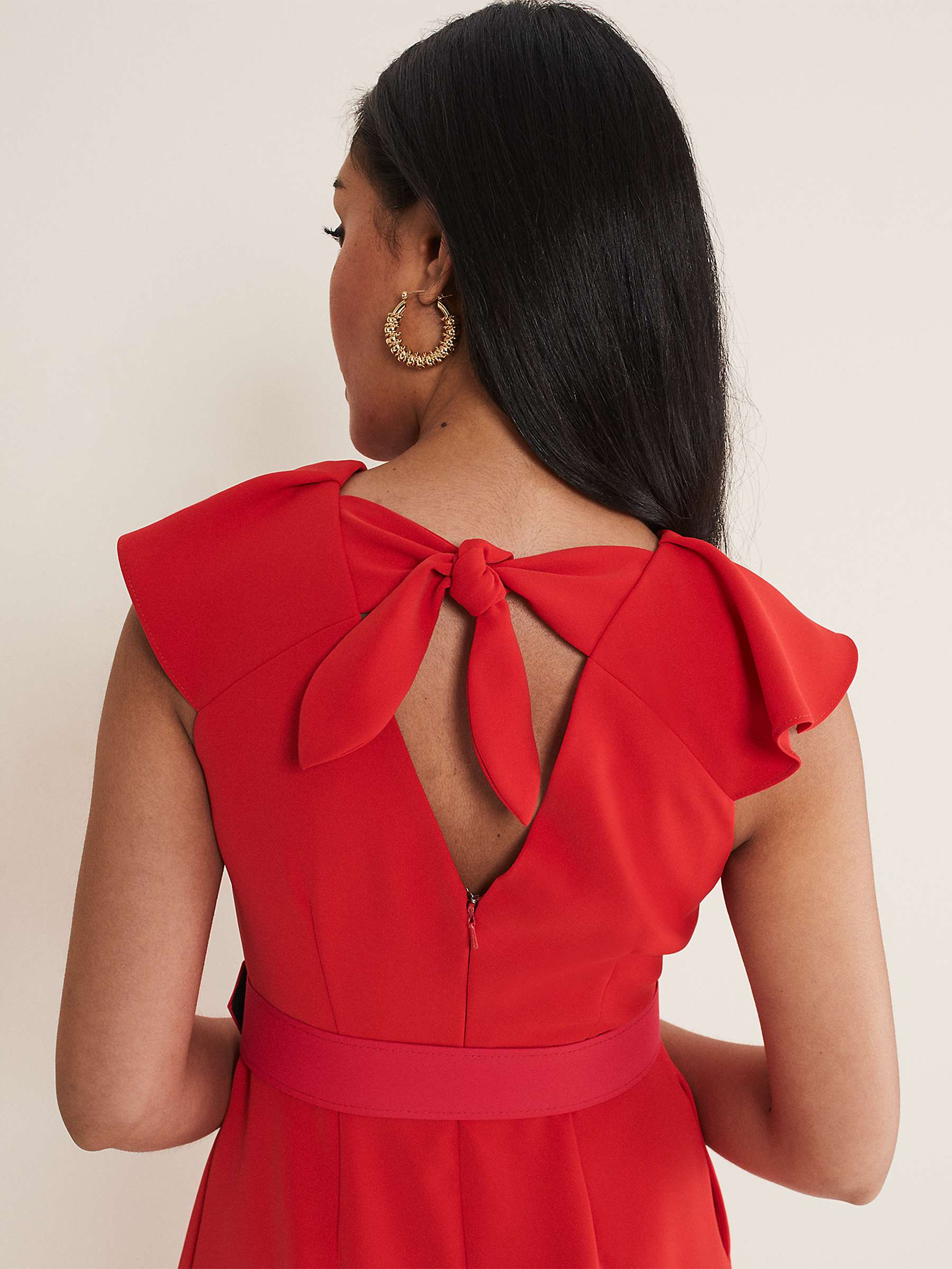 Buy Phase Eight Petite Nicky Ruffle Jumpsuit, Red Online at johnlewis.com