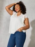 Live Unlimited Curve Dobby Camisole Blouse, White