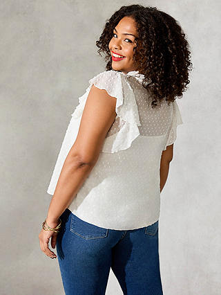 Live Unlimited Curve Dobby Camisole Blouse, White