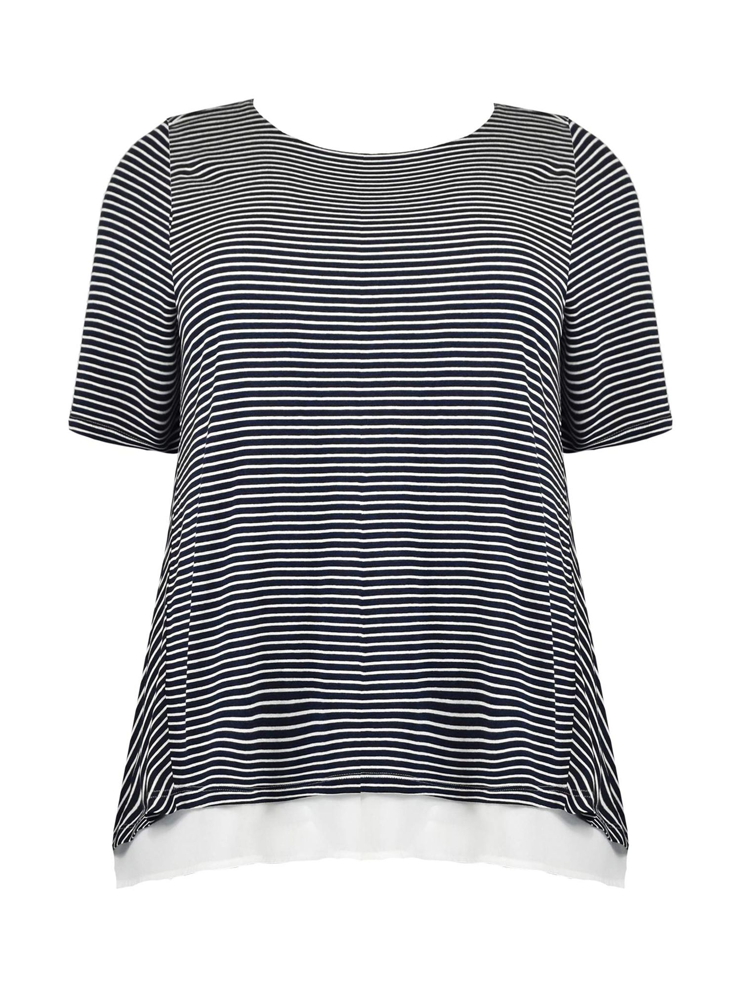 Live Unlimited Curve Stripe T-Shirt, Black/White at John Lewis & Partners