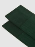 Reiss Fela Cotton Blend Ribbed Socks, Bottle Green