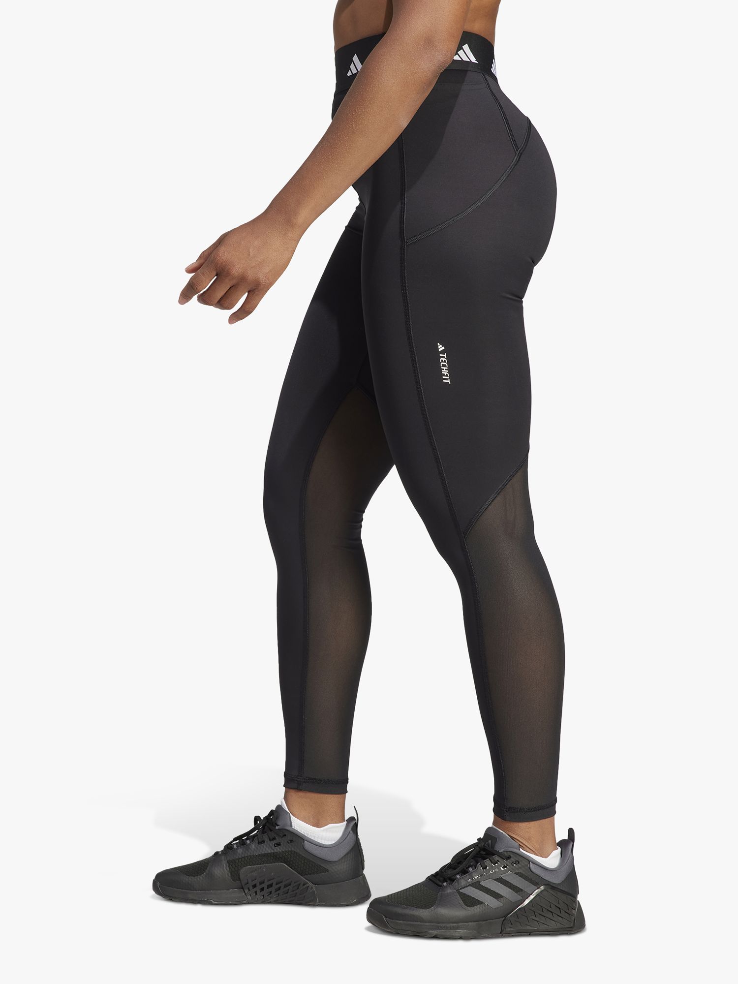 ADIDAS TechFit 1/1 Tights in Black/White