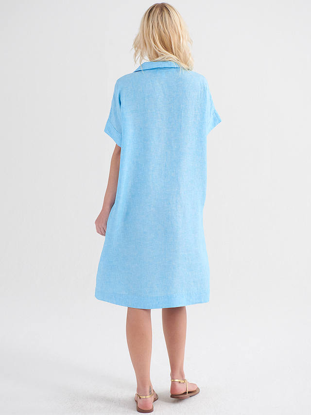 NRBY Shelly Linen Dress, Turquoise