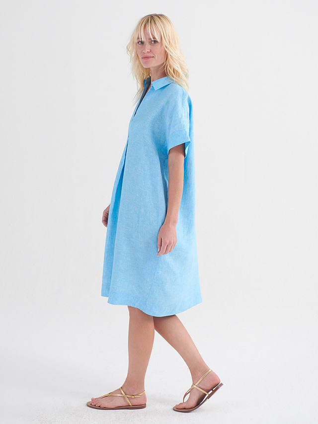 NRBY Shelly Linen Dress, Turquoise
