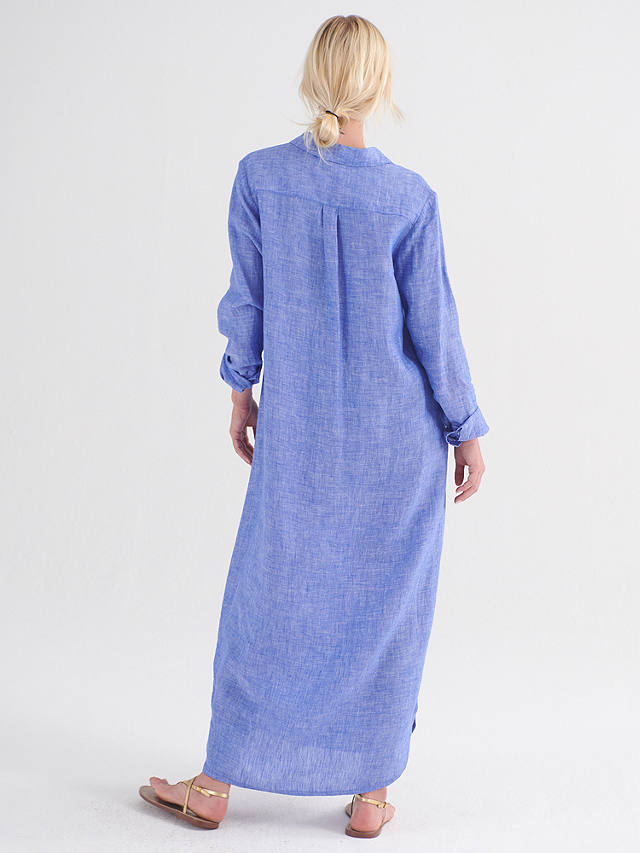 NRBY Chrissie Linen Midi Dress, Blue