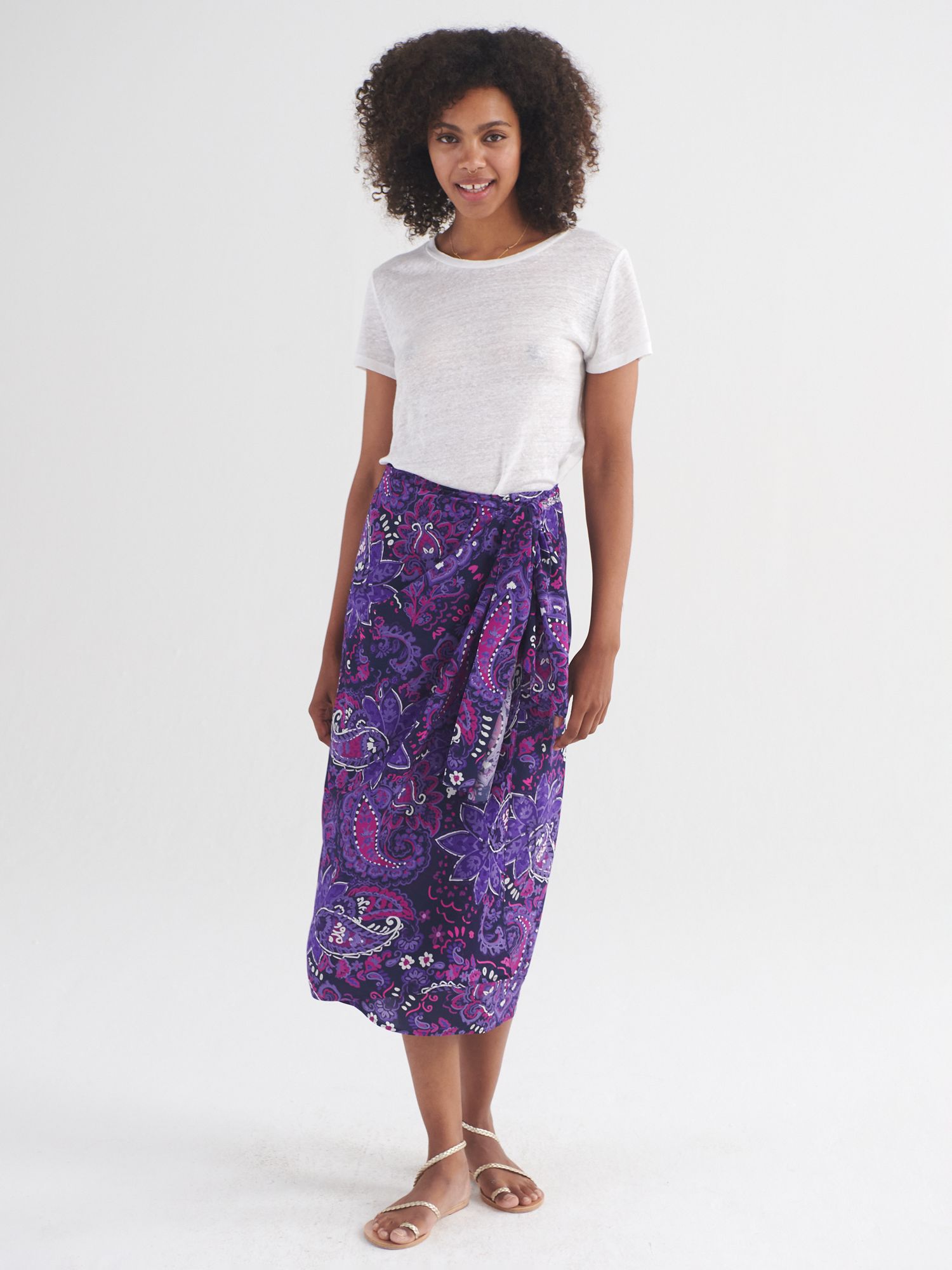 Thea silk giant painterly paisley trouser – Multi – NRBY