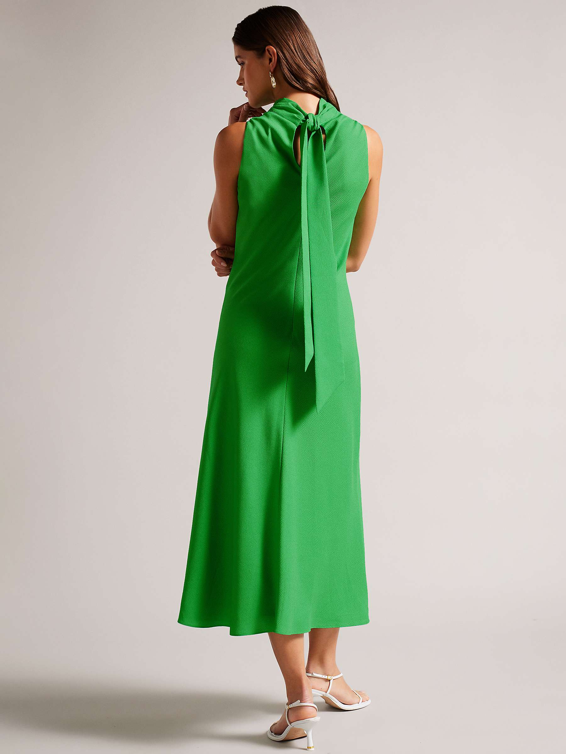 Buy Ted Baker Eleanar Sleeveless Midi Dress, Green Online at johnlewis.com