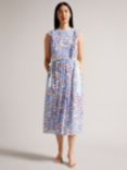 Ted Baker Tindraa Floral Frill Midi Dress