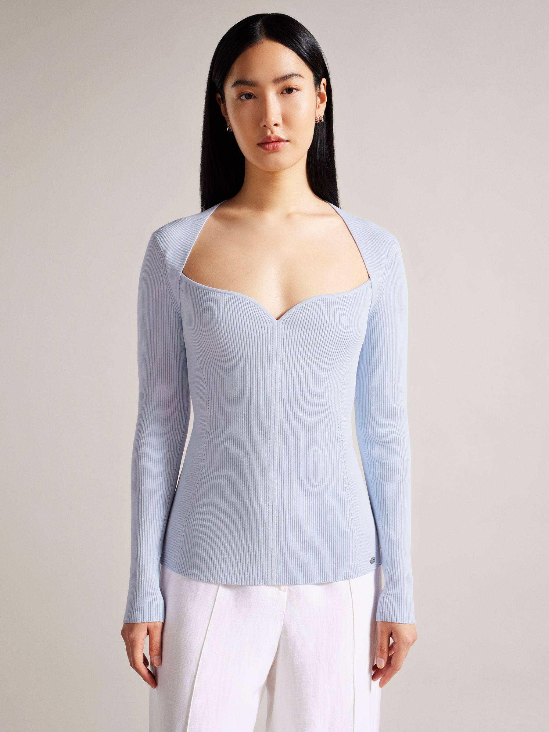 Ted Baker Helenh Sweetheart Neckline Knitted Top