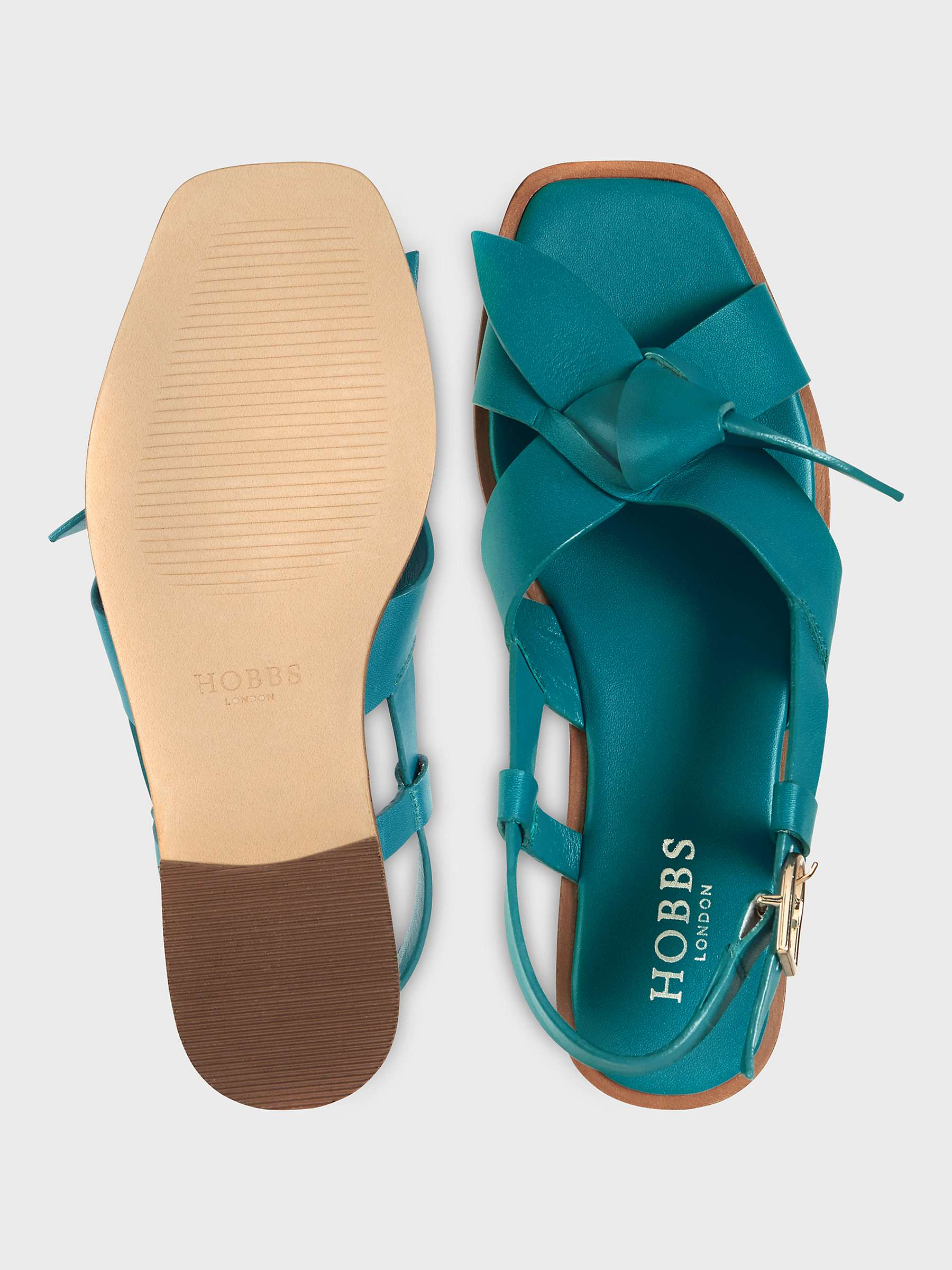 Buy Hobbs Aubrey Leather Footbed Sandals Online at johnlewis.com