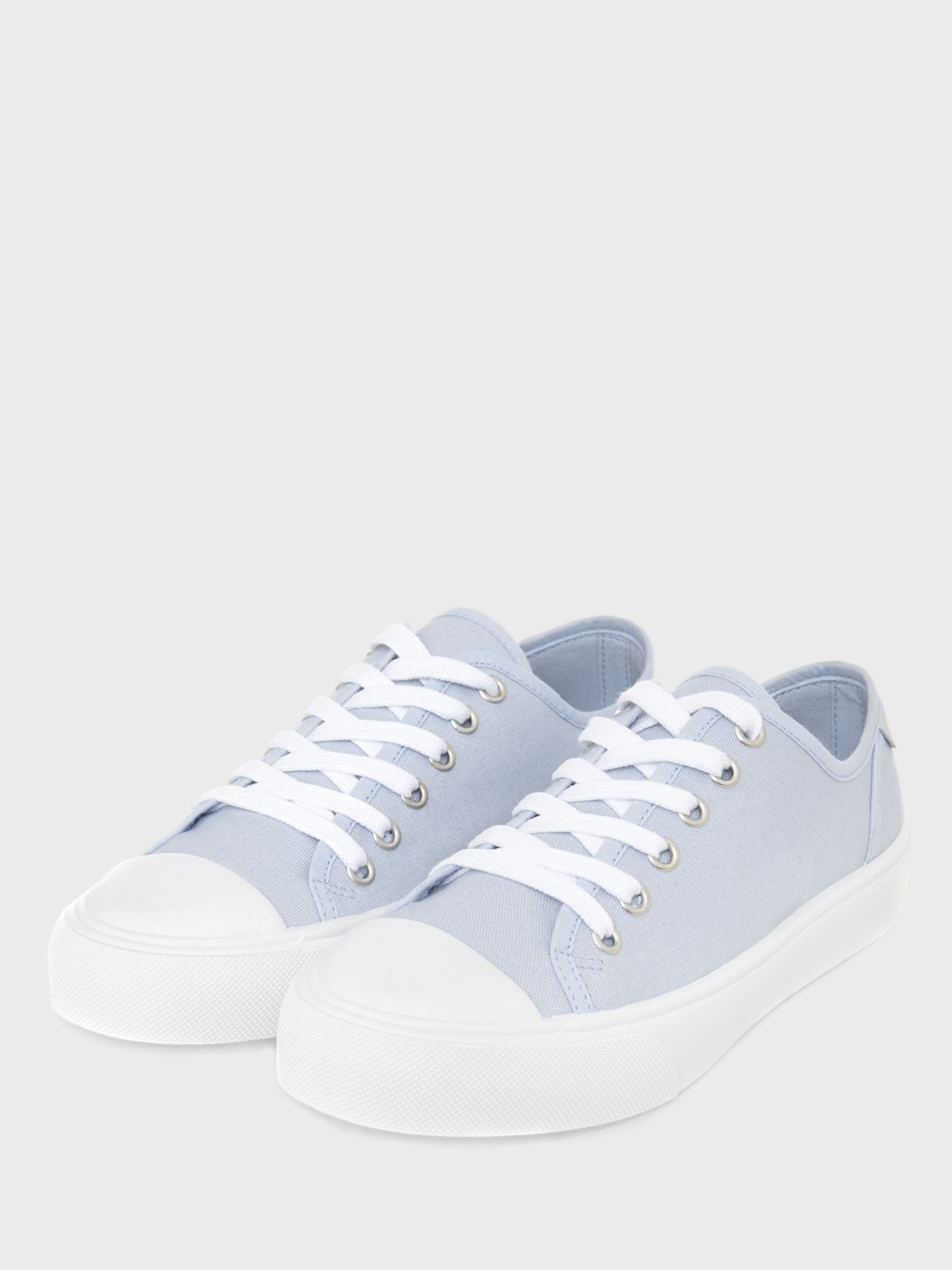 Hobbs Bess Cotton Canvas Trainers, Blue at John Lewis & Partners