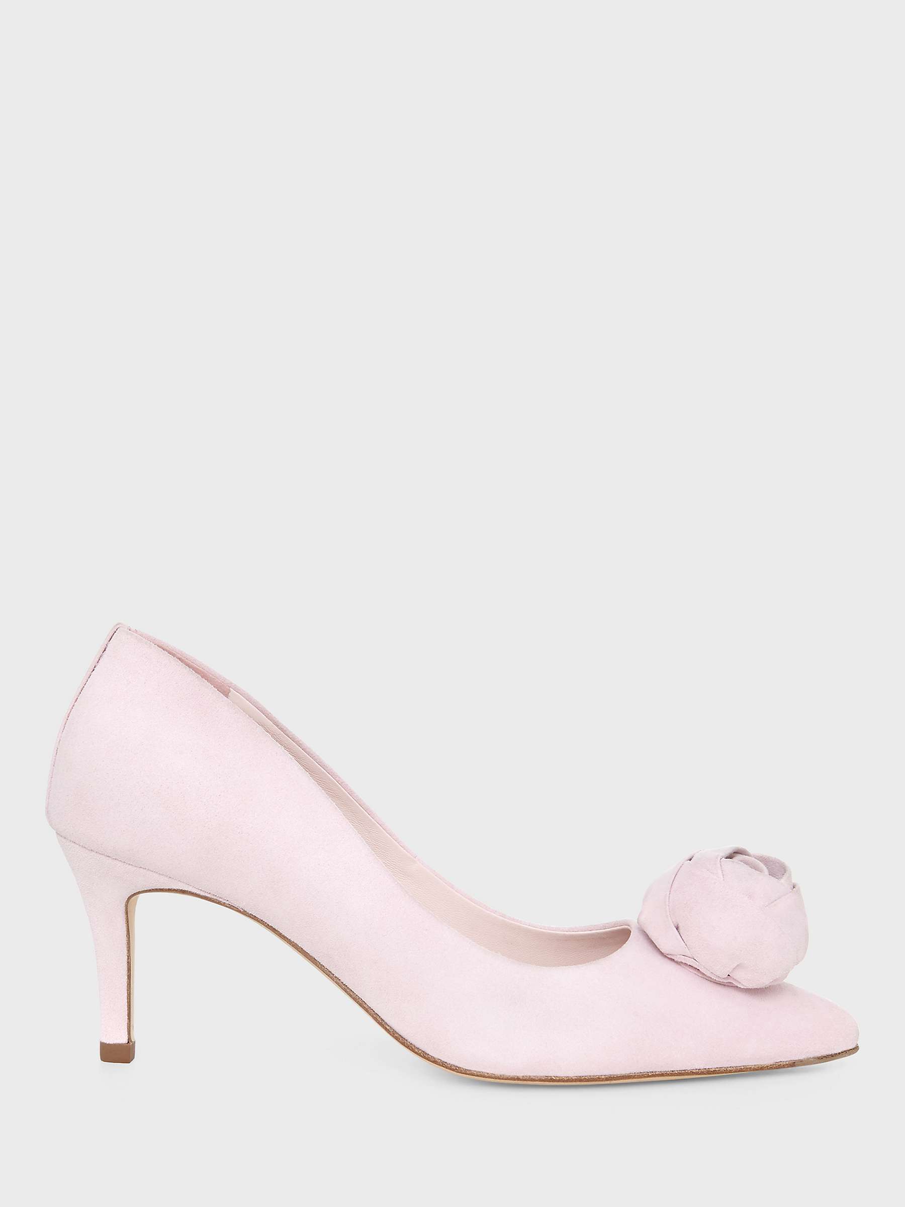 Buy Hobbs Maisie Suede Court Shoes, Pale Pink Online at johnlewis.com