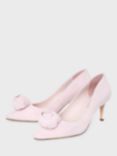 Hobbs Maisie Suede Court Shoes, Pale Pink