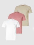 AllSaints Brace Short Sleeve Crew Neck T-Shirt, Pack of 3