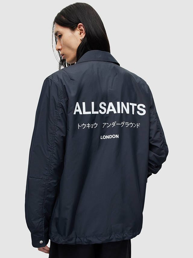 AllSaints Zito Logo Jacket, Ink Blue