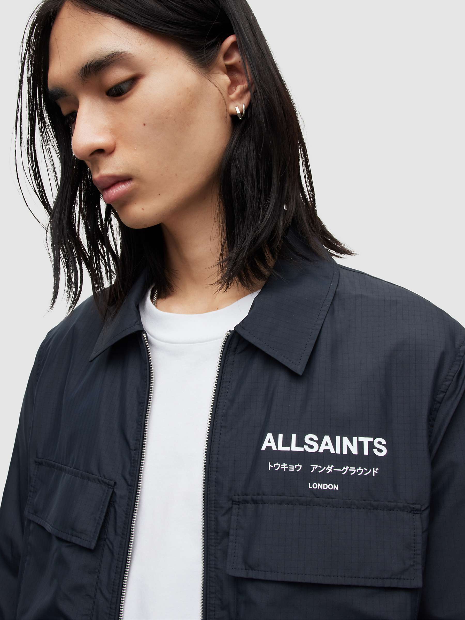Buy AllSaints Zito Logo Jacket Online at johnlewis.com