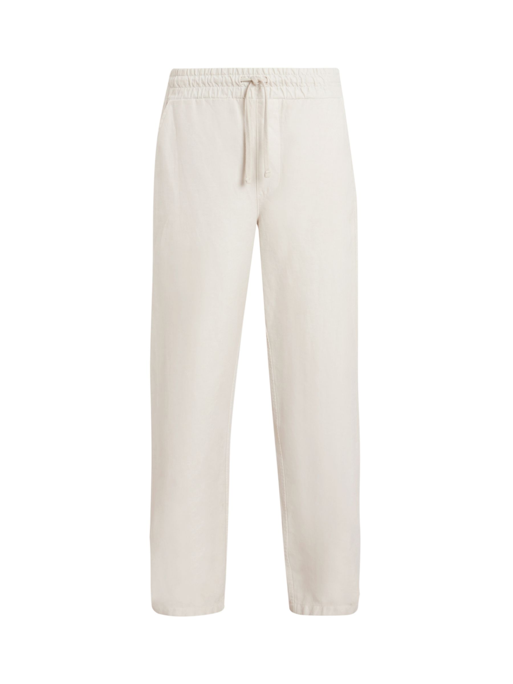 AllSaints Hanbury Straight Trousers, Oyster Grey, L