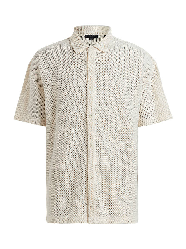 AllSaints Munroe Short Sleeve Shirt, Chalk White