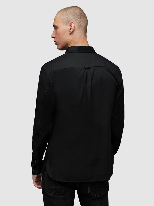 AllSaints Hawthorne Long Sleeve Shirt, Black