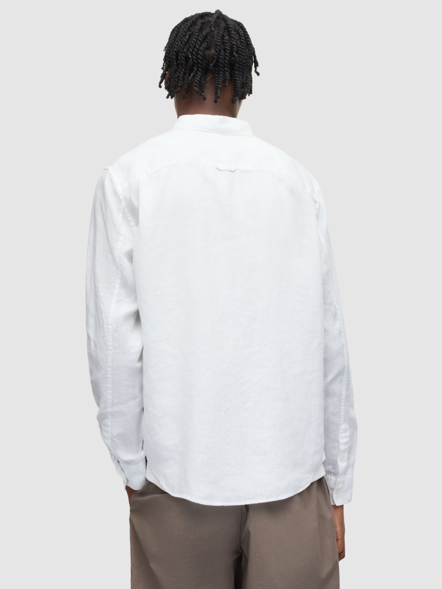 Buy AllSaints Cypress Linen Long Sleeve Shirt Online at johnlewis.com
