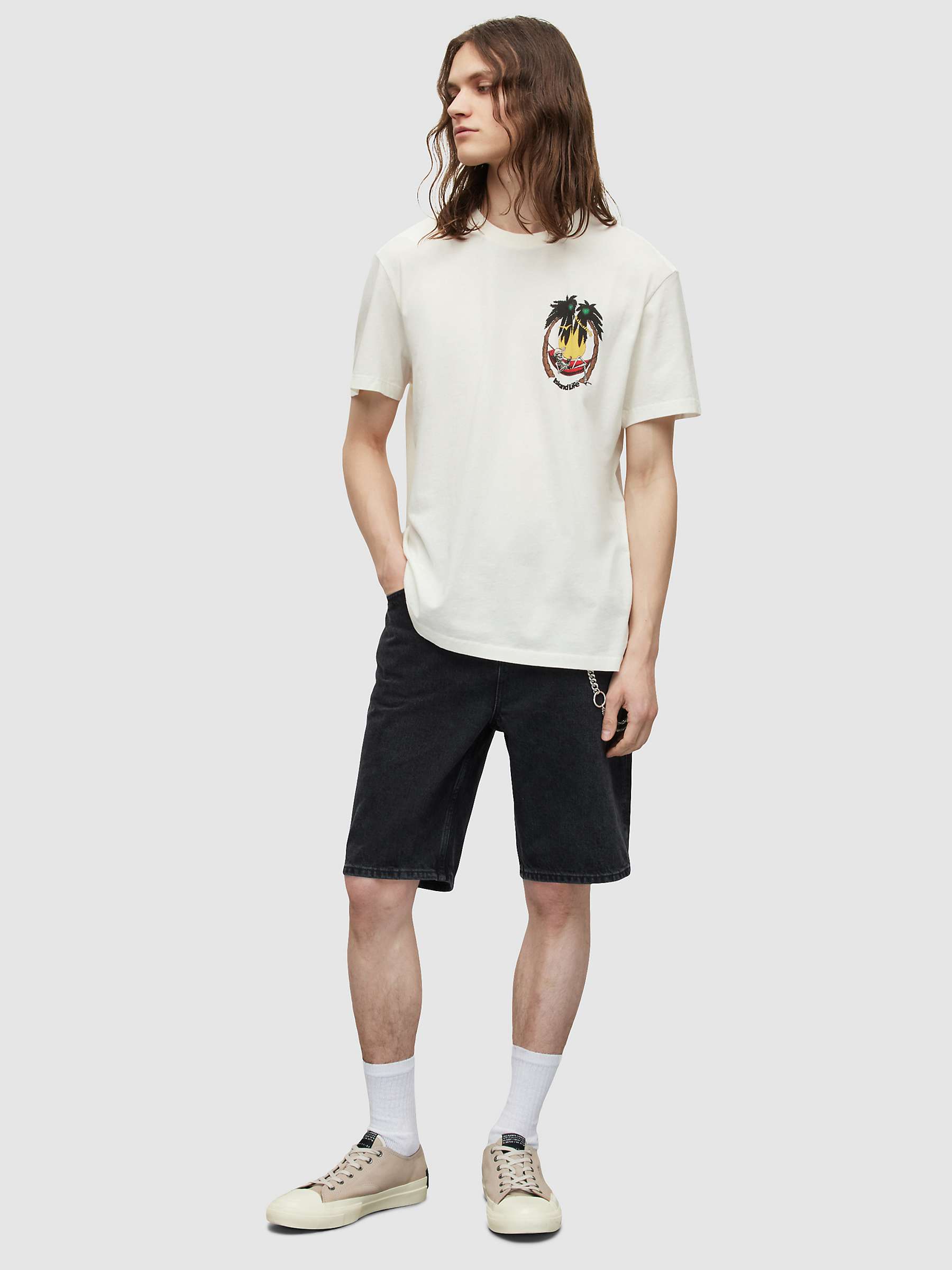 Buy AllSaints Kurtz Short Sleeve T-Shirt, White Online at johnlewis.com