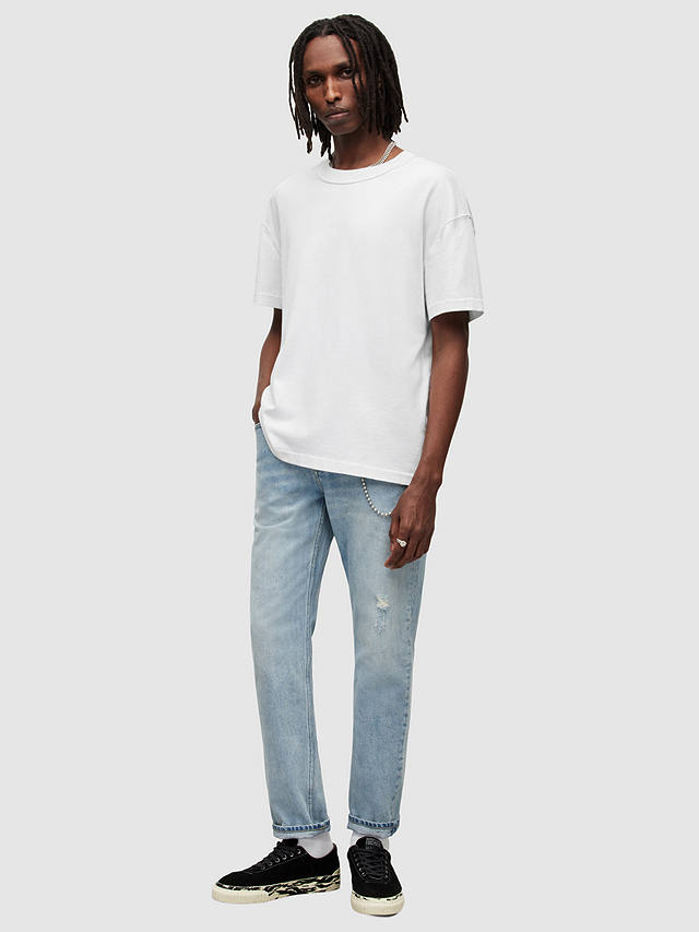 AllSaints Isac Crew Neck T-Shirt, Optic White