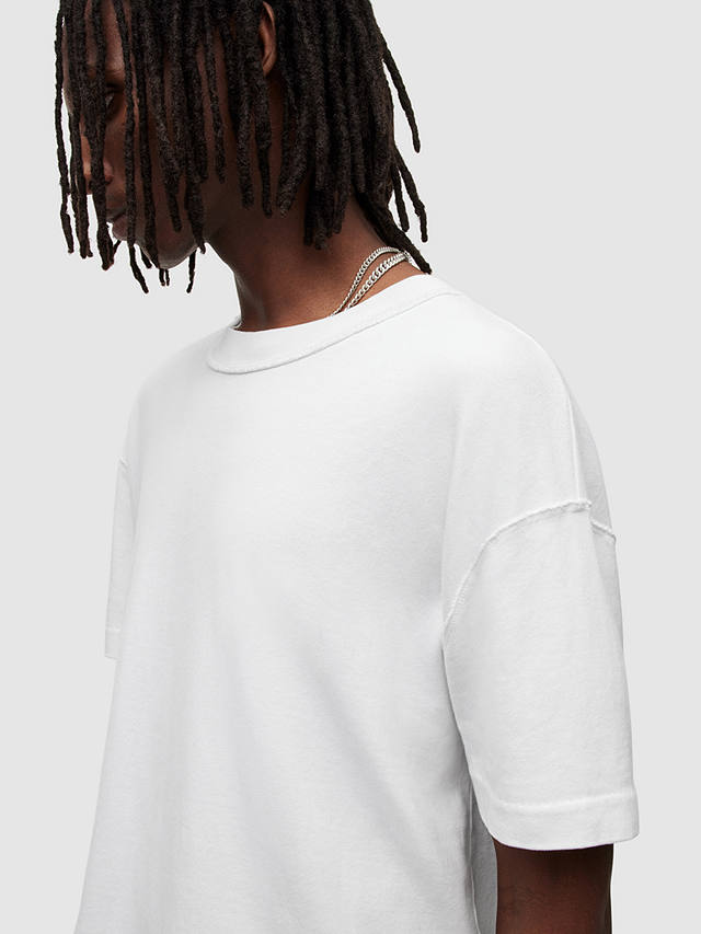AllSaints Isac Crew Neck T-Shirt, Optic White