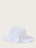 Monsoon Baby Bow Tie Sun Hat, White