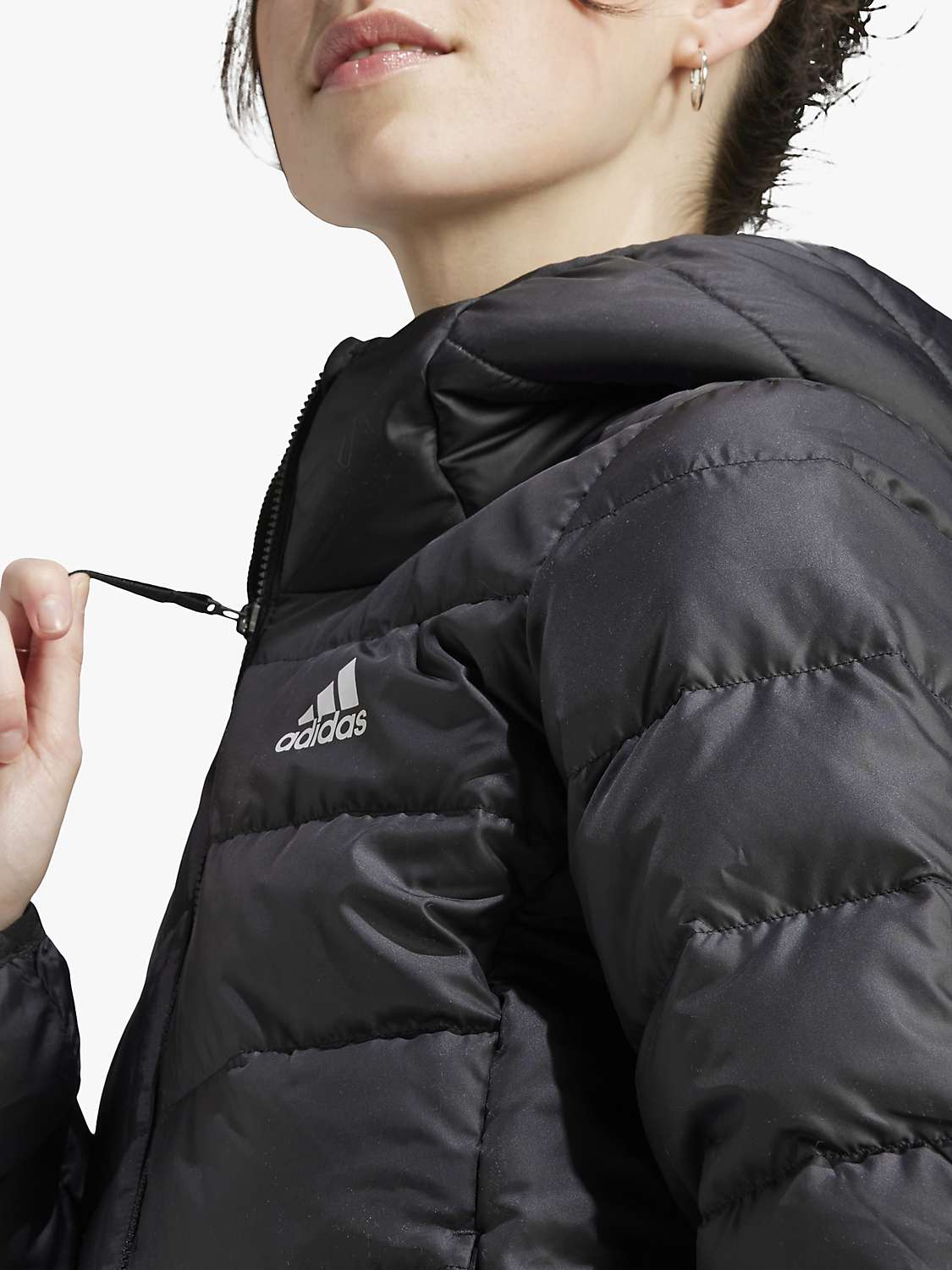 Buy adidas Essential Puffer Jacket, Black Online at johnlewis.com