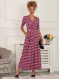 Jolie Moi Georgia Geometric Print Maxi Dress, Pink