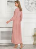 Jolie Moi Rachelle Wrap Neckline Maxi Dress, Dusty Pink