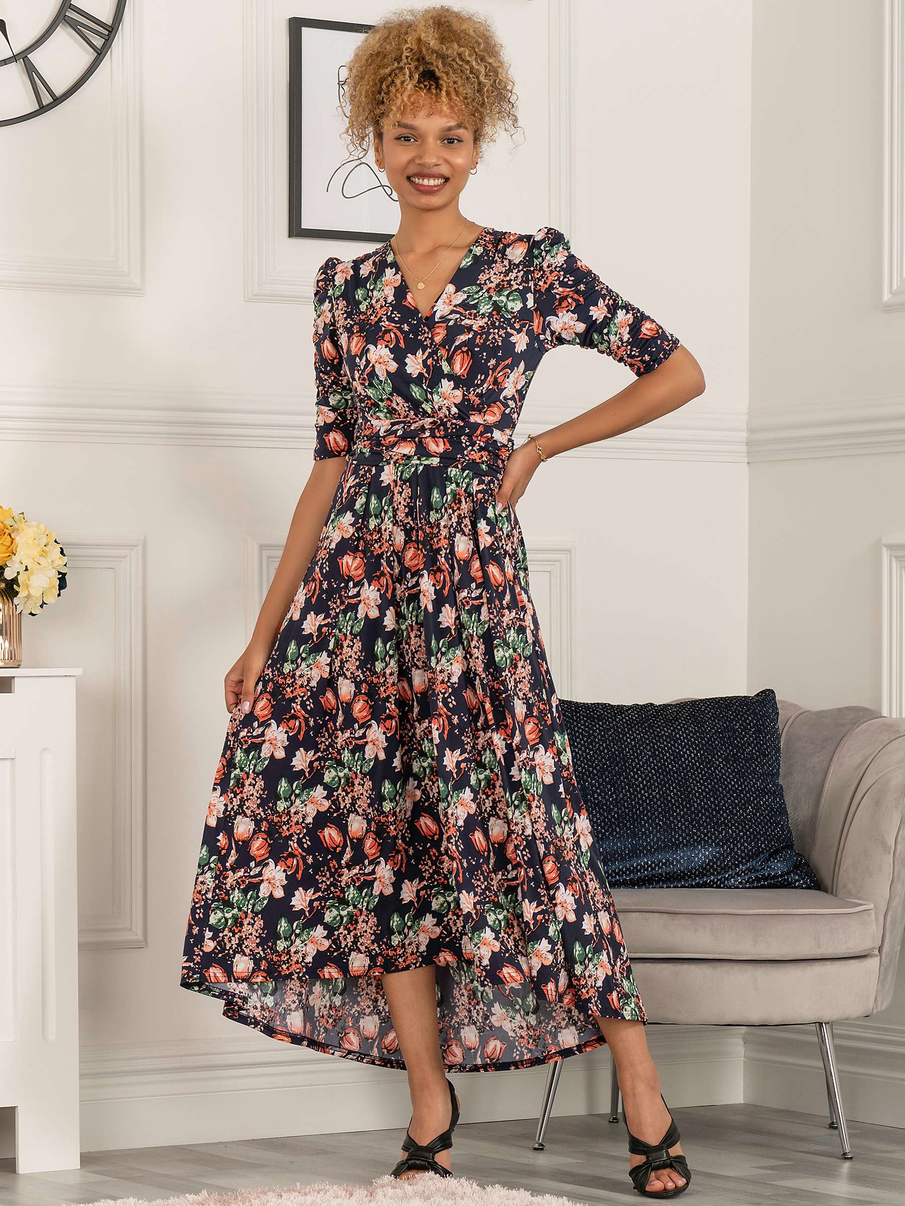 Buy Jolie Moi Maanasi Jersey Maxi Dress, Navy Floral Online at johnlewis.com