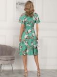 Jolie Moi Wylla Wrap Midi Dress, Green Floral