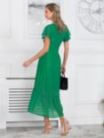 Jolie Moi Leena Tiered Dipped Hem Midi Dress, Green, Green
