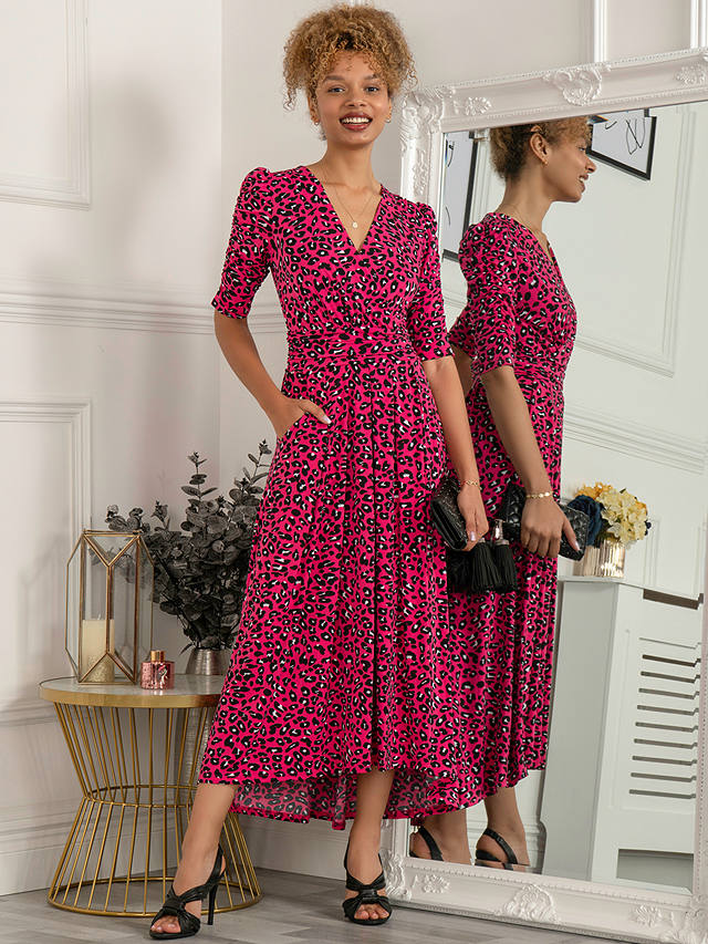 Jolie Moi Maanasi Animal Print Dress, Pink