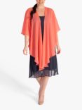 chesca Chiffon Shawl, Coral