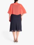 chesca Chiffon Shawl, Coral